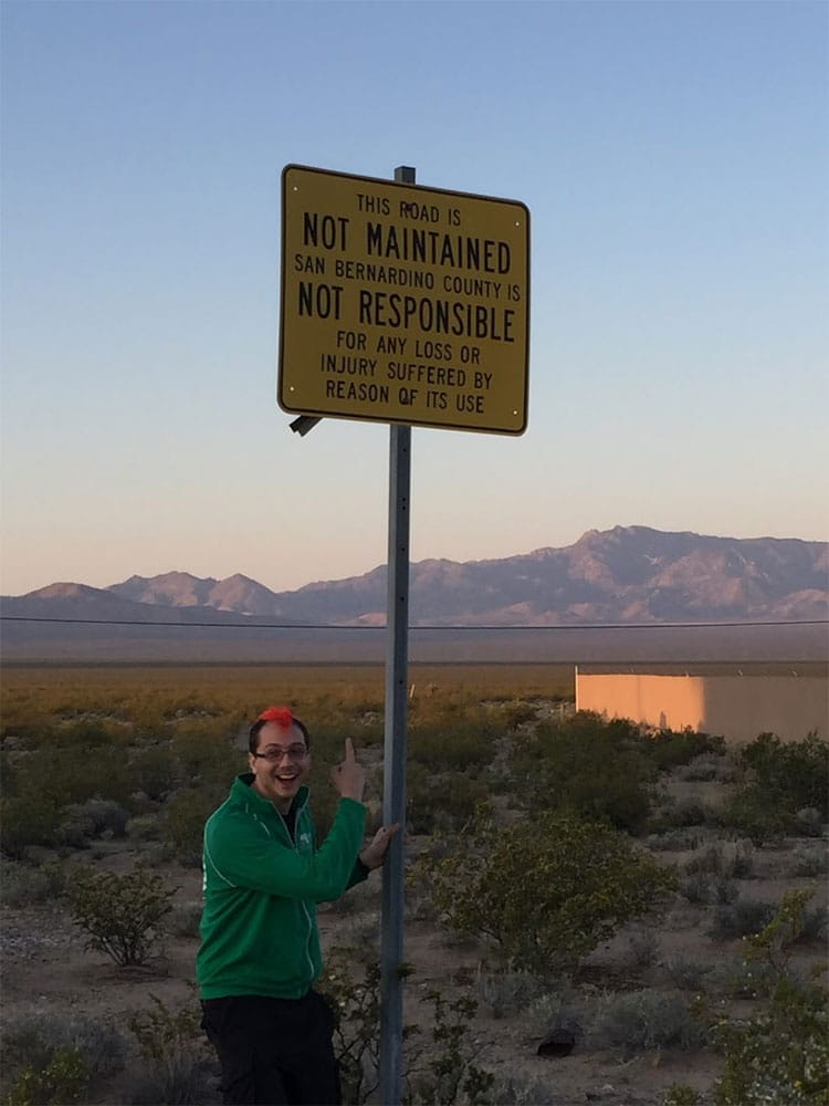 Arrival in Nipton, California