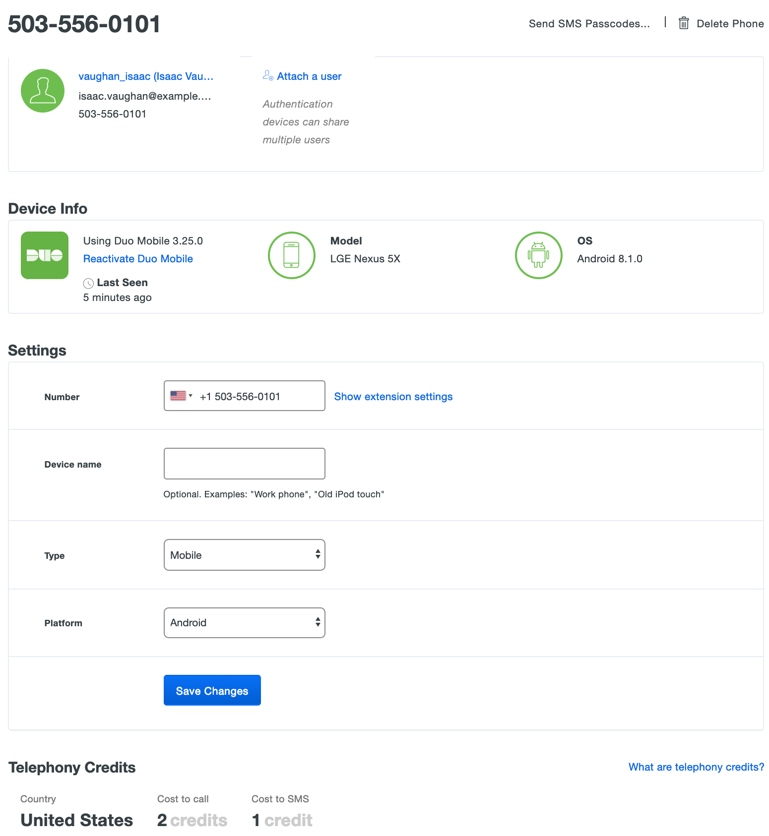 MFA Device Details