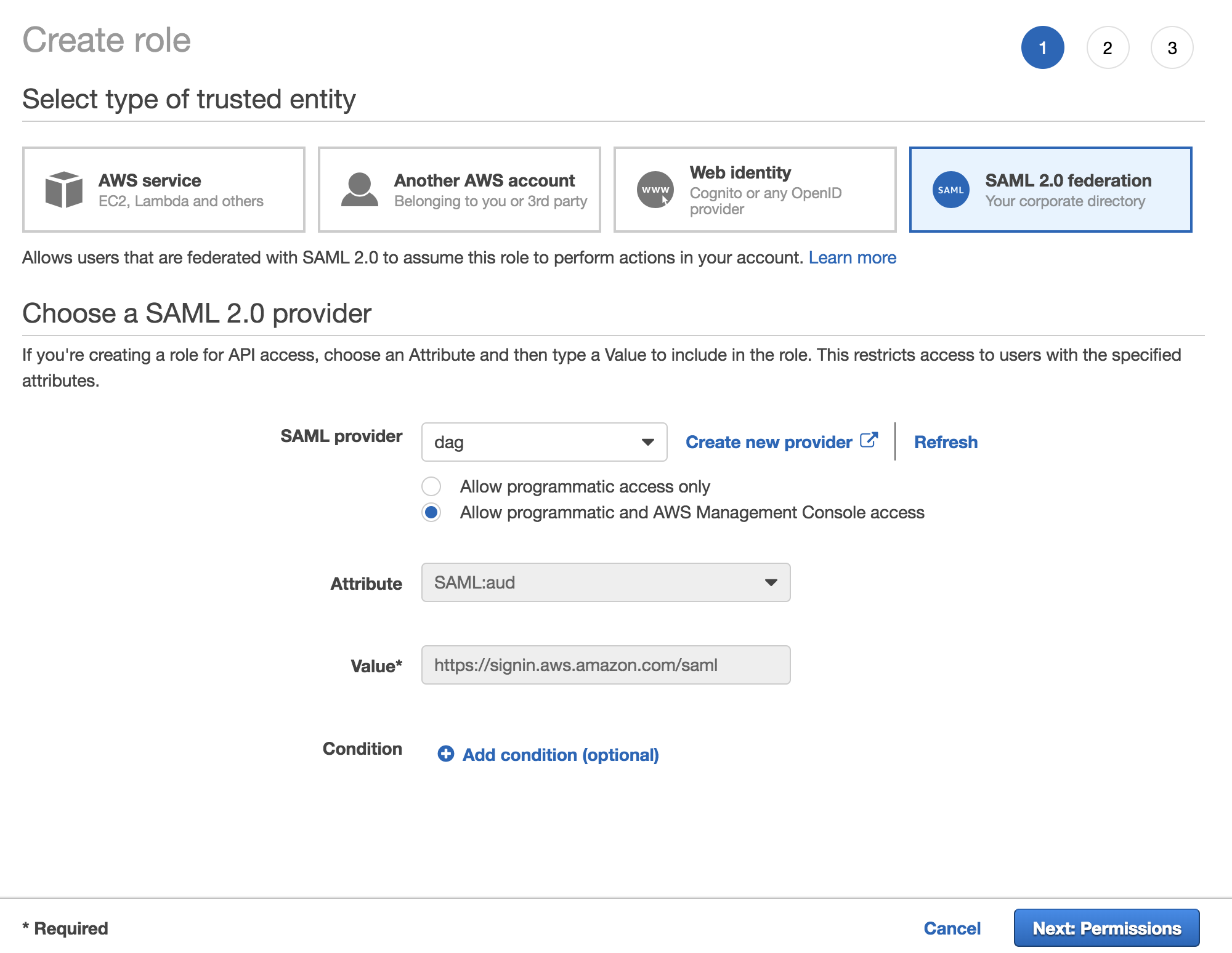 AWS New Role Type