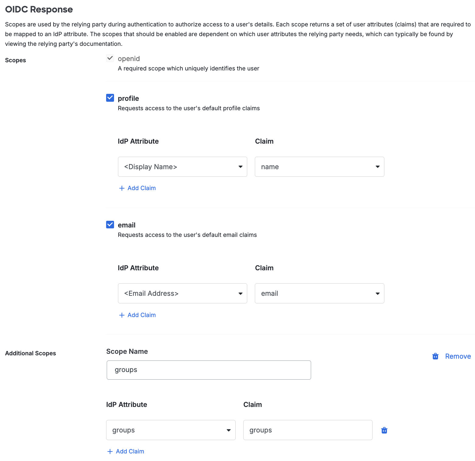 Duo Grafana Enterprise OIDC Response Section