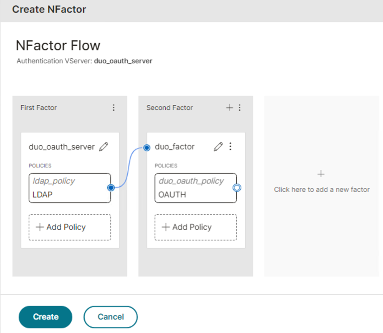 nFactor Flow with LDAP and Duo OAuth