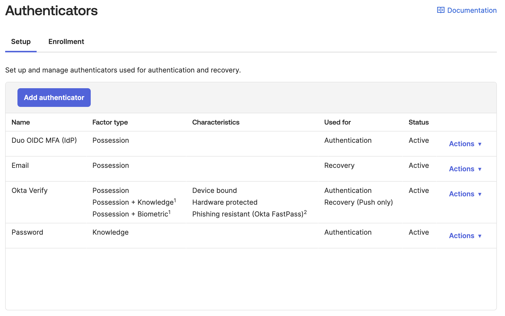 Okta Identity Engine IdP Duo OIDC Factor