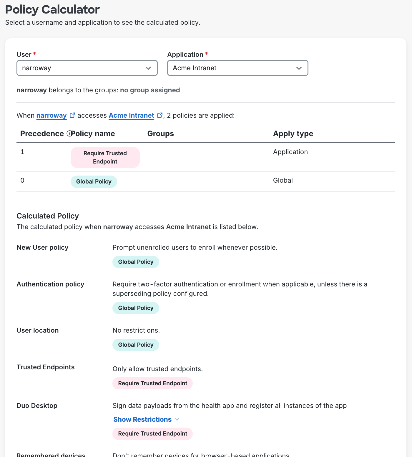 Policy Calculator