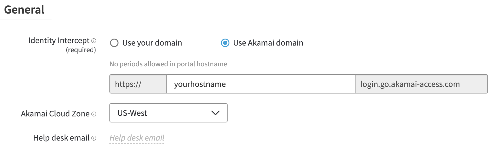 Akamai Enterprise Application Access Portal Hostname