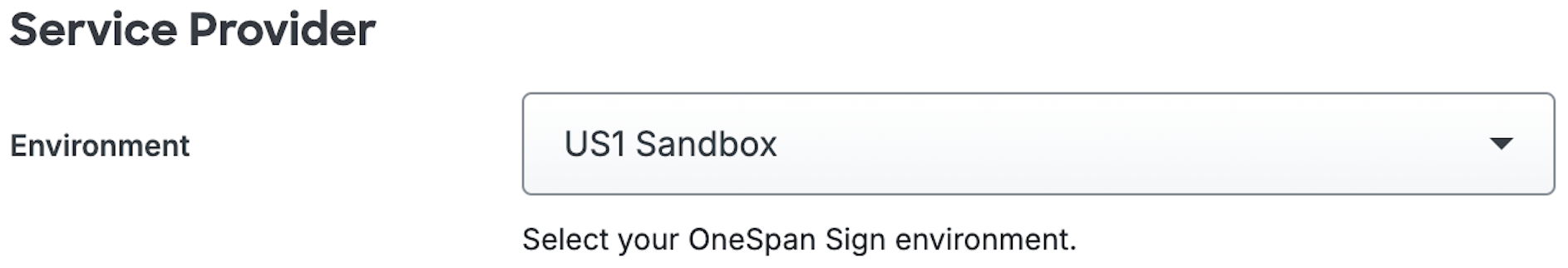 Duo OneSpan Sign Environment Field