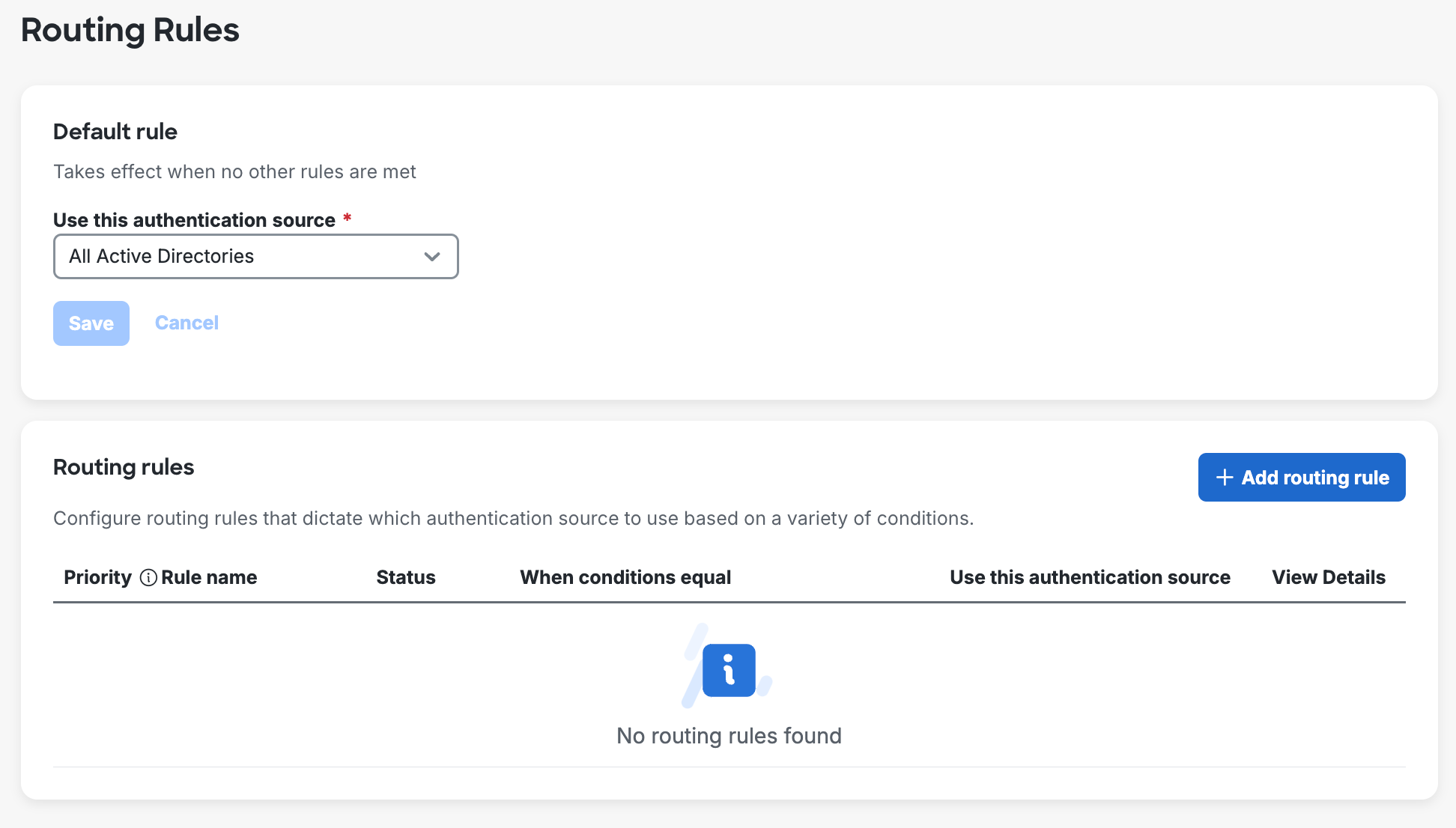 Duo SSO Default Routing Rules