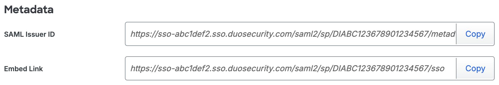 Duo Twilio SendGrid Metadata URLs