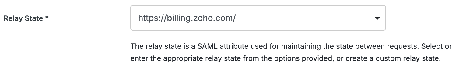 Duo Zoho Billing Relay State Field