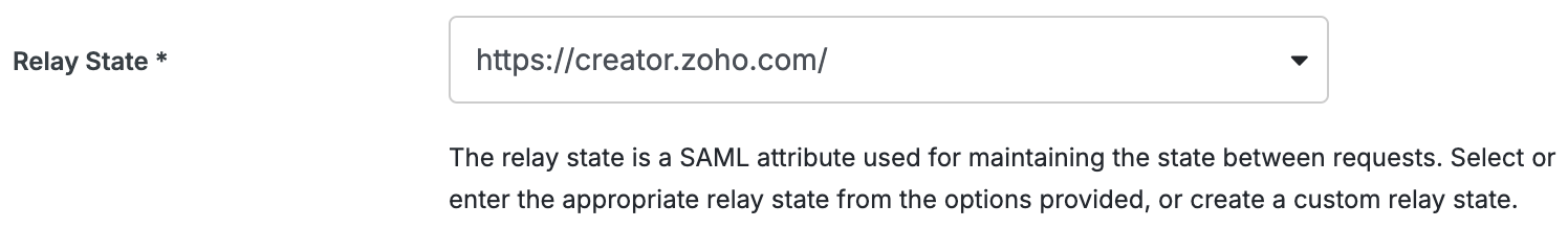 Duo Zoho Creator Relay State Field