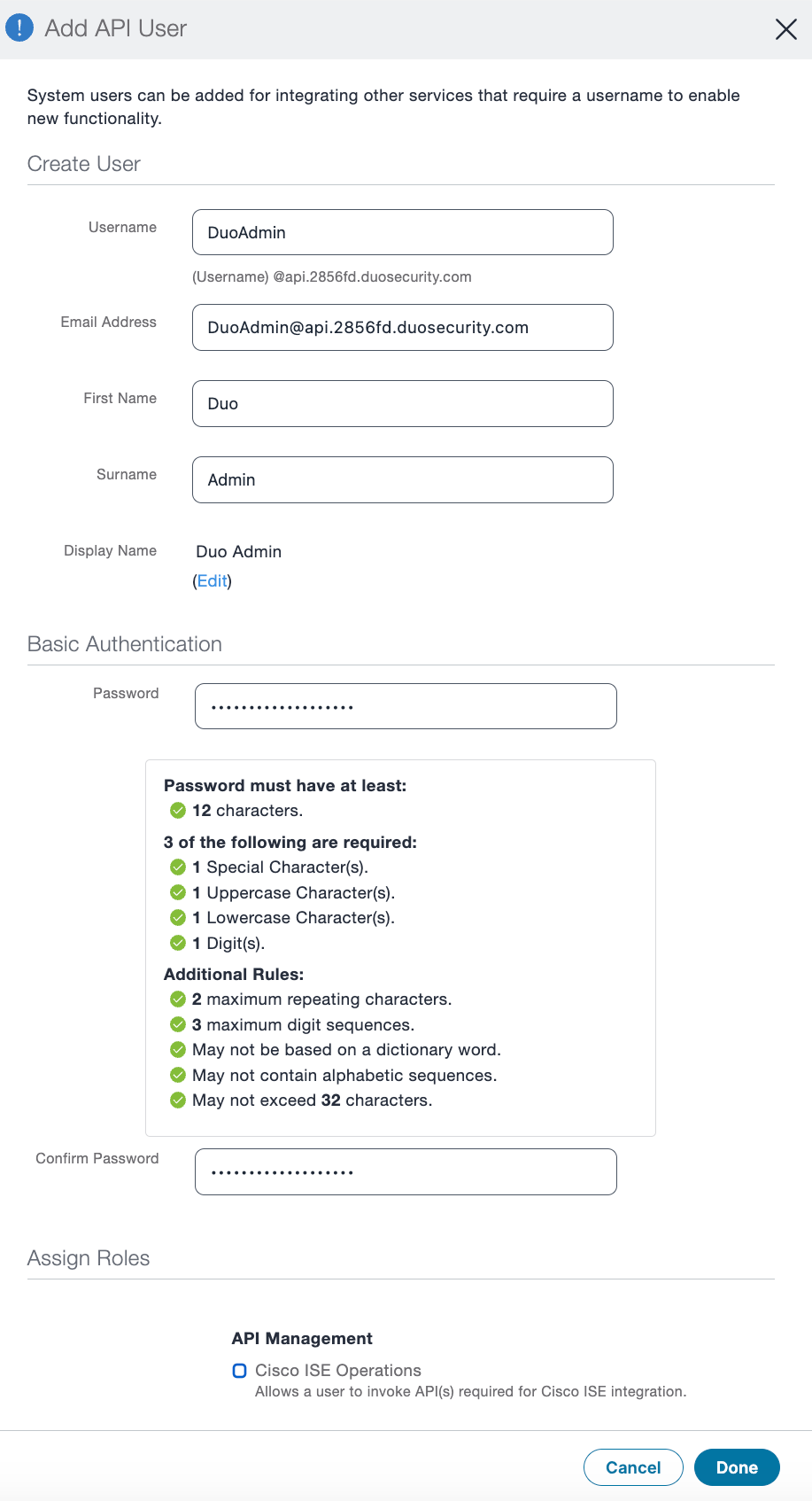 New Duo API Admin