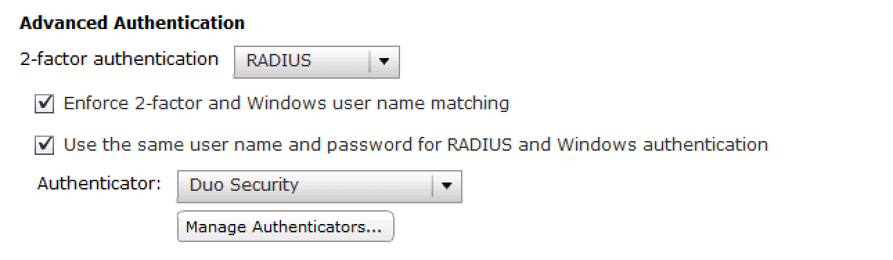 Complete Duo RADIUS Configuration